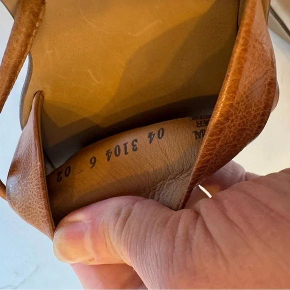 Paul Green Brown Leather Sandals Slides made in Austria AU4/US 6 - Picture 8 of 10